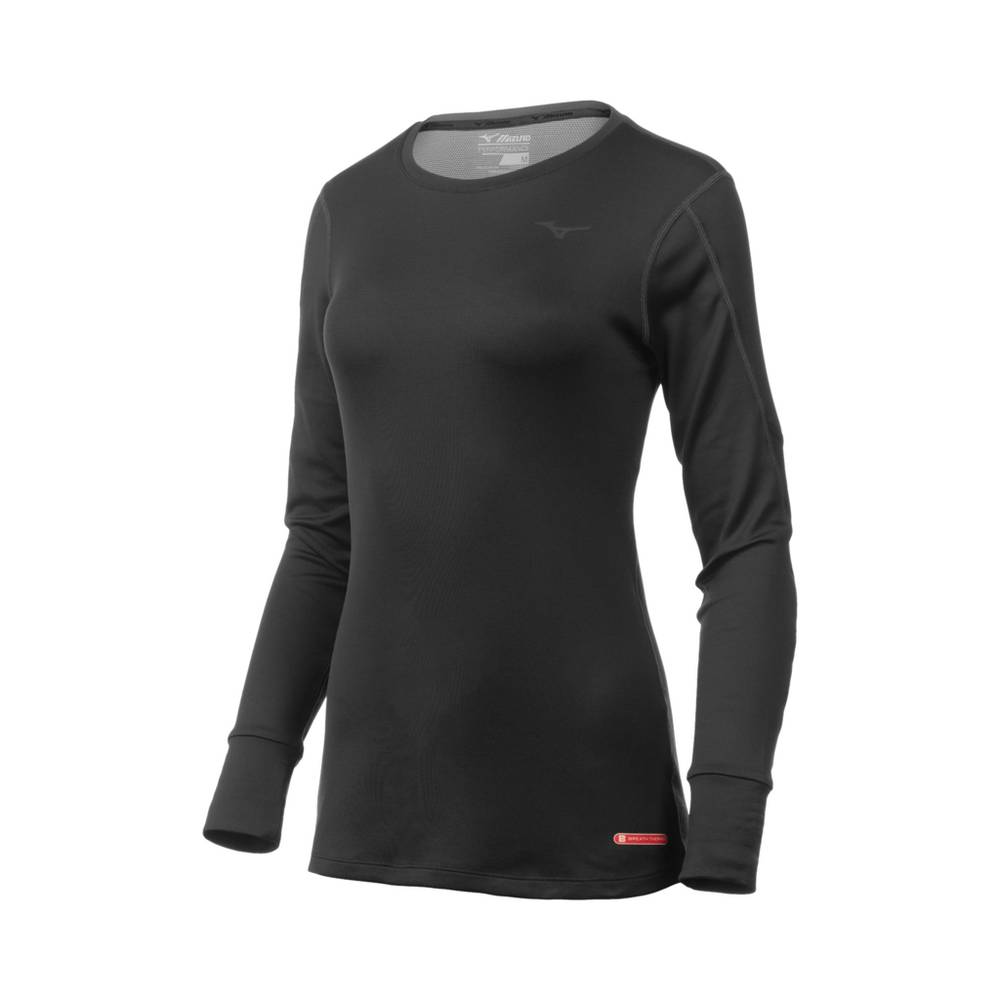 Mizuno Women's Breath Thermo® Long Sleeve Base Layer Black (421933-MAY)